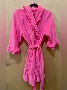 Betsey Johnson Intimates Vintage Ruffle Terry Robe